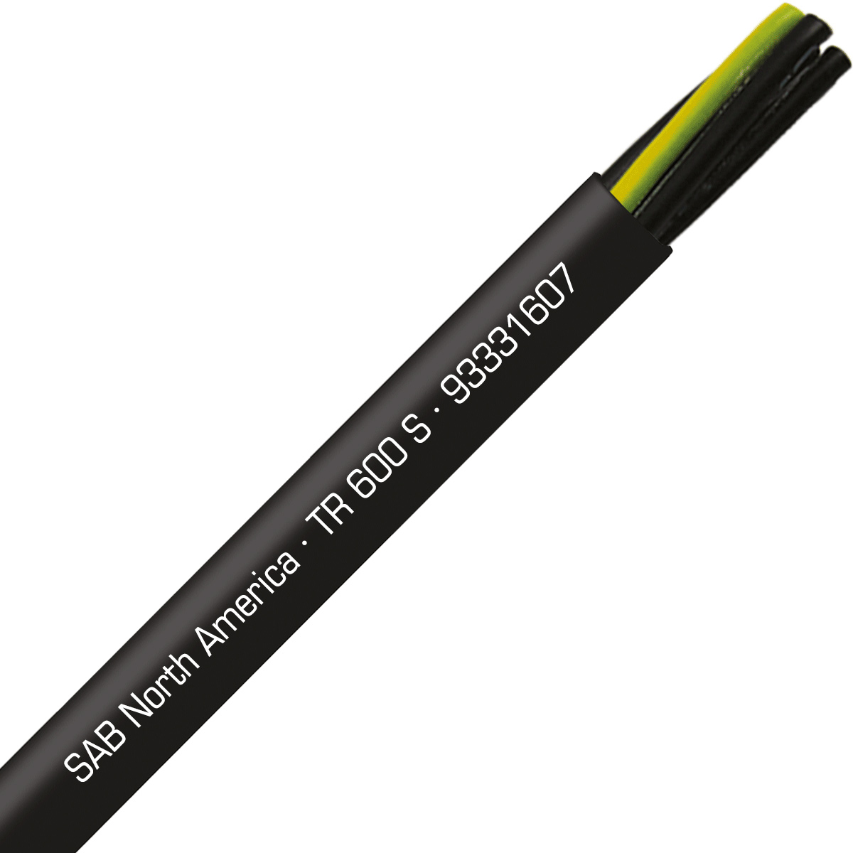 Tray Cable, 16 AWG, 7 Conductor, Unshielded, Black
